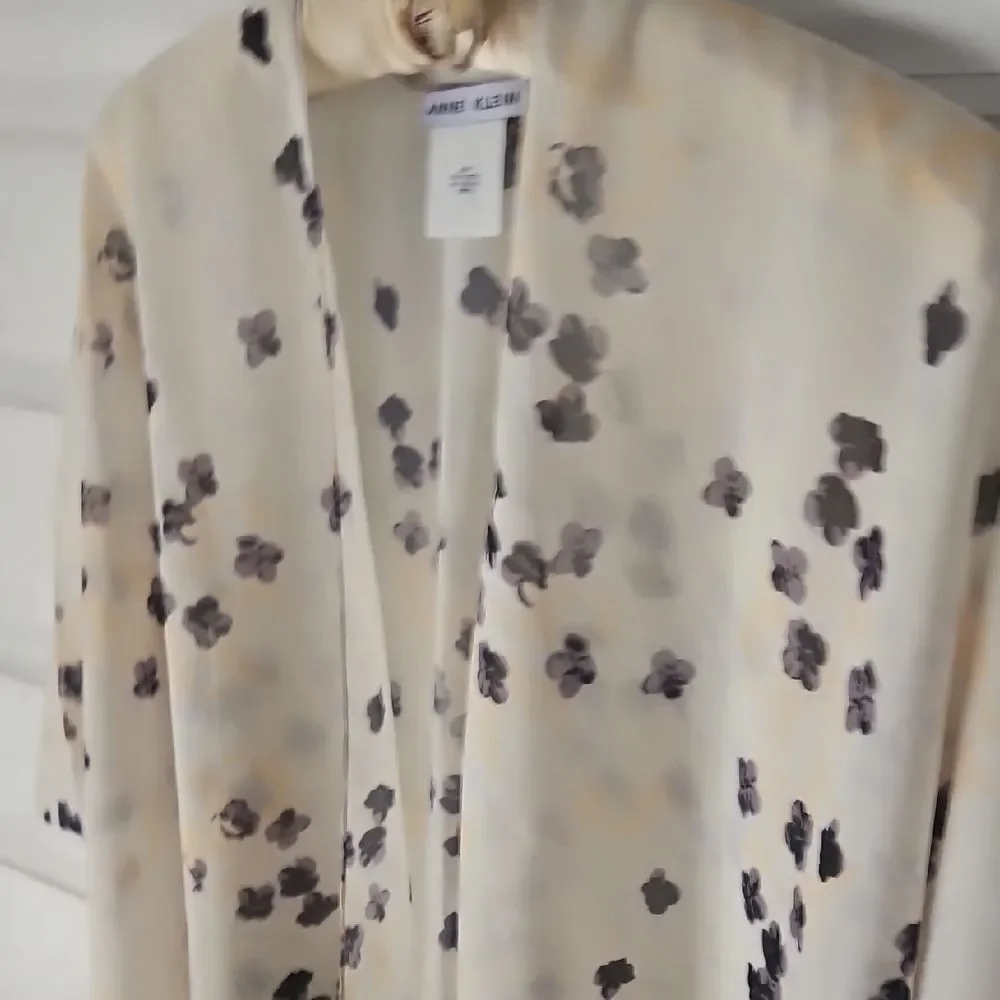 Anne Klein Sheer Scarf with Floral Pattern